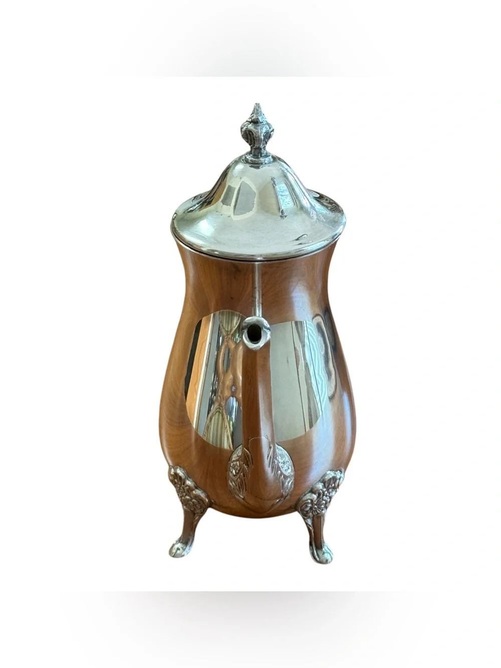 Vintage Leonard Silver Victorian Revival Silver-plated Coffee Pot